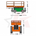 Чертеж Ножничный подъемник AURORA JCPT1418DC