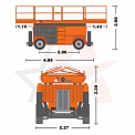 Чертеж Ножничный подъемник Dingli JCPT1523RTB