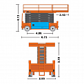 Чертеж Ножничный подъемник Dingli JCPT3225HRT