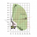 Диаграмма грузоподъемности Коленчатый подъемник ZOOMLION ZA20JE