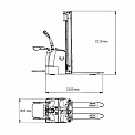 Чертеж Штабелер Aurora Forklift CDDK15-I-Li