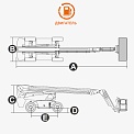 Чертеж Телескопический подъемник Dingli BT26RT